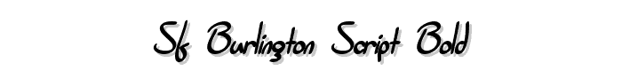 SF Burlington Script Bold font